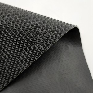 Anti slip hexagon pattern rubber outdoor foot mat black