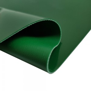 3Mm Thick PVC Green Glossy Finish Open Conveyor Belt
