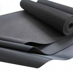 Acid resistant Black Rubber Floor Mat Anti-slip Pyramid Orange Peel Rubber Sheets