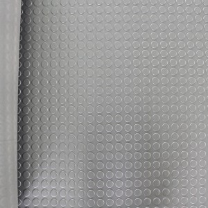 Black Wearable Coin Grip Anti Slip Pvc Flooring Garage Floor Mat For Warehouse