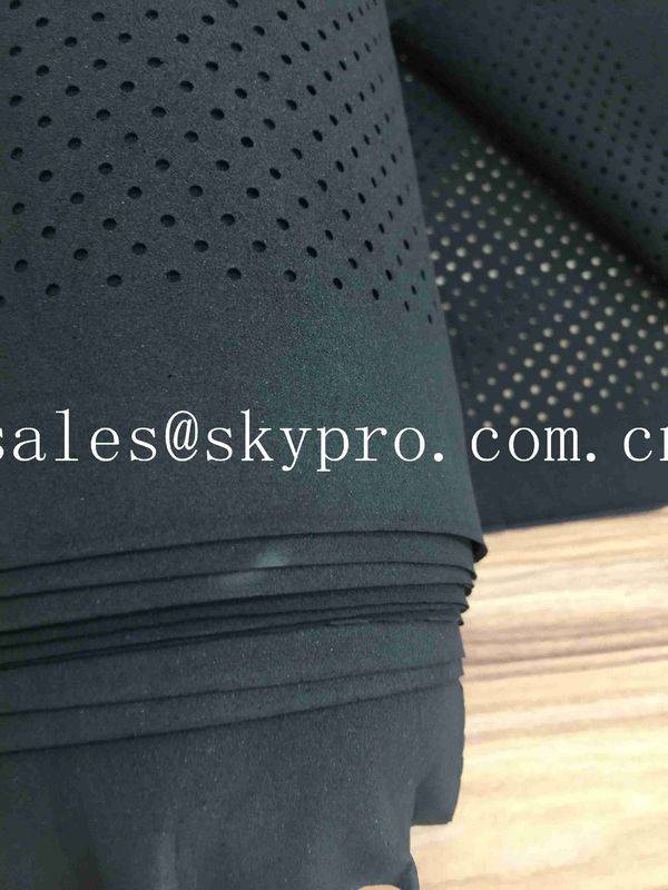 Wholesale Hypalon Rubber Fabric - Perforated Neoprene Fabric Roll Shark Skin Embossed SBR CS CR Rubber Sheets With Holes – Skypro