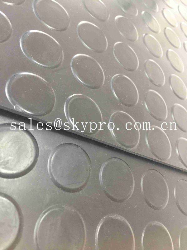Factory wholesale Checker Rubber Mat - Coin Pattern Round Button Rubber Mats Circular Studded 2mm – 8mm Thickness – Skypro