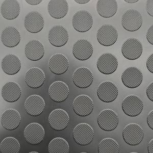 Hot sale round dot pattern printed PVC floor mat