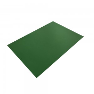 Endless 1.5mm thickness oil resistant/heat resistant dark green matt surface PU conveyor belt for horizontal belt conveyor