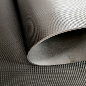 Outdoor Anti-Slip Heat Resistant Floor Mat Ribbed Rubber Matting Roll