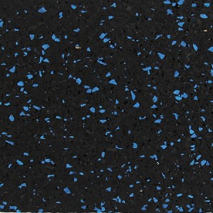 Black with blue spots rubber flooring roll with SBR and EPDM material