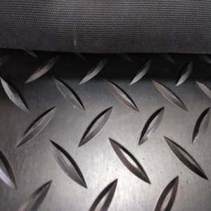 Hot Sale Anti Slip 3MM Flat Black Color Diamond Tread Rubber Sheet Mat