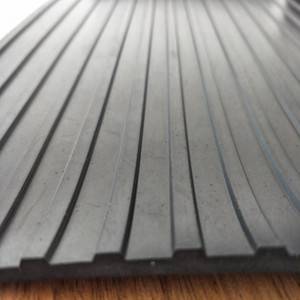 Easy Clean Grooved Fine Ribbed Corrugated Anti-slip Rubber Sheet