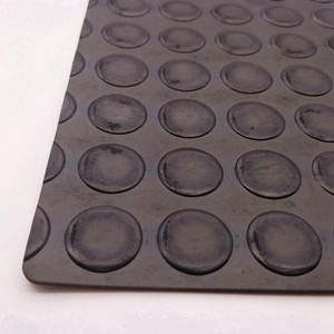 3mm thick durable black rubber mat rolls with coin pattern