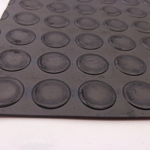 Non Skid Anti Slip Durable Round Black Coin Rubber Mat For Workshop Garage Flooring Mat