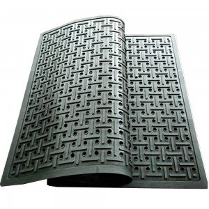 Eco-Friendly Outdoor Kitchen Rubber Foot Flooring Mat With Hole