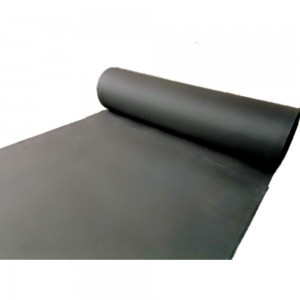 0.6-2.5Mm Black Matt Hypalon Rubber Sheet Fabric