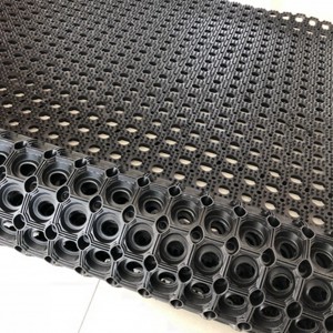 Drag Wear-resistant Drainage Antislip Kitchen Rubber Floor Mats, Rubber Hole Mat