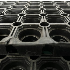 Heavy Traffic Thick Wholesale Water Rain Drainage Honeycomb Anti Fatigue Rubber Mat With Locking