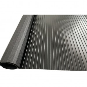 Wholesale eco friendly black fine rib fine stripe pattern PVC leather for bag