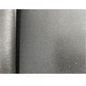 Black weave leather cross embossing PVC synthetic leather for bags making