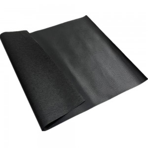 Black weave leather cross embossing PVC synthetic leather for bags making