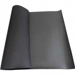 Black waterproof soft anti slip embossed pattern PVC faux leather