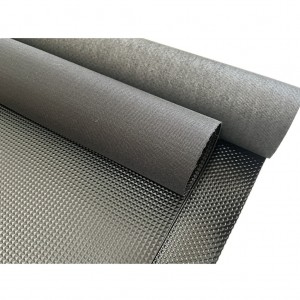 Anti Slip Elastic PVC Leather Abrasion-resistant Diamond Pattern Synthetic Leather Fabric For Desk Mat