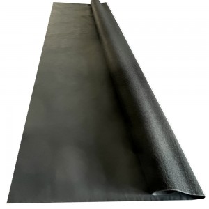 High quality black fabric customize  thickness synthetic leather fabric for bags