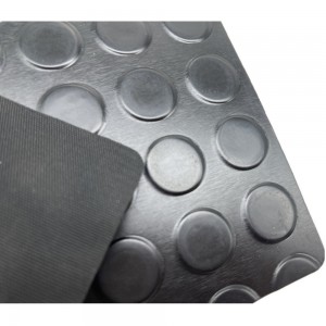 Waterproof Anti-Slip Coin Circular Stud Rubber Matting Used In Tap Top