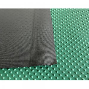 Green round button non slip rubber sheet with stripe willow pattern SBR NBR NR EPDM