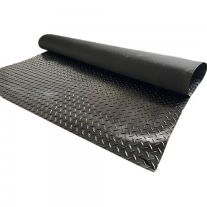 Anti slip Diamond Rubber Flooring Mat Rubber Roll Indoor Garage Rubber Flooring / Fine Rribbed Floor Roll
