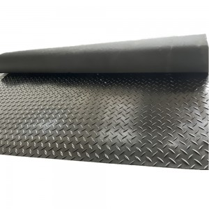 Willow Leaf Pattern Surface Insulation Black Rubber Sheet