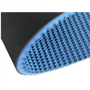 New Design Blue Wedge Rough Top Surface Conveyor Belt