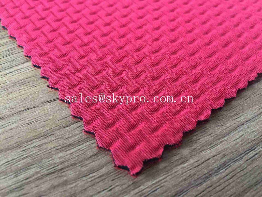 Wholesale Price Cr Neoprene - 2mm Red Neoprene Fabric Roll with Both Nylon Embossed Production For Clothing – Skypro