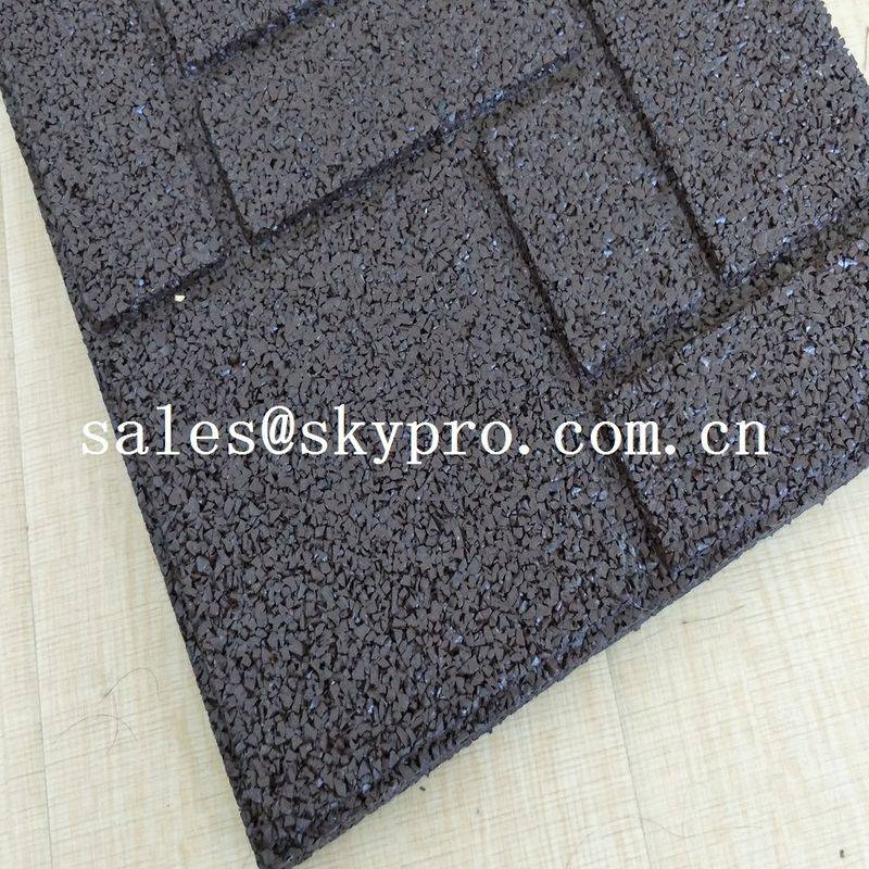 Wholesale Fine-Ribbed Rubber Mat - Crossfit safety insulation gym Interlocking flooring mat rubber tile for outdoor playground or indoor gym – Skypro