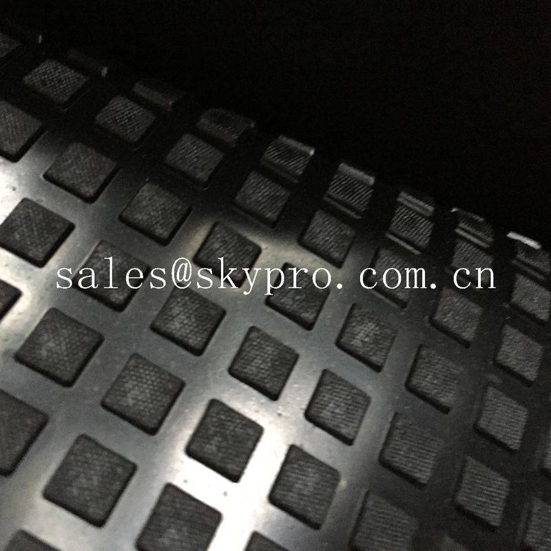 Good Quality Rubber Sheet Roll - Solid Square Heavy Duty Rubber Mat With Water Proof Black Color Emboss Top IR Butyl – Skypro