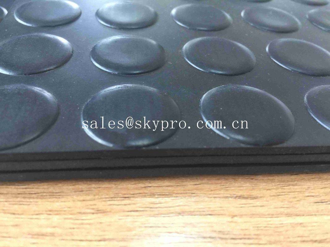 2020 Good Quality Kitchen Rubber Mat - 3mm Thickness Rubber Dot Custom Floor Mats With Black Round Stud Rubber Coin Pattern – Skypro