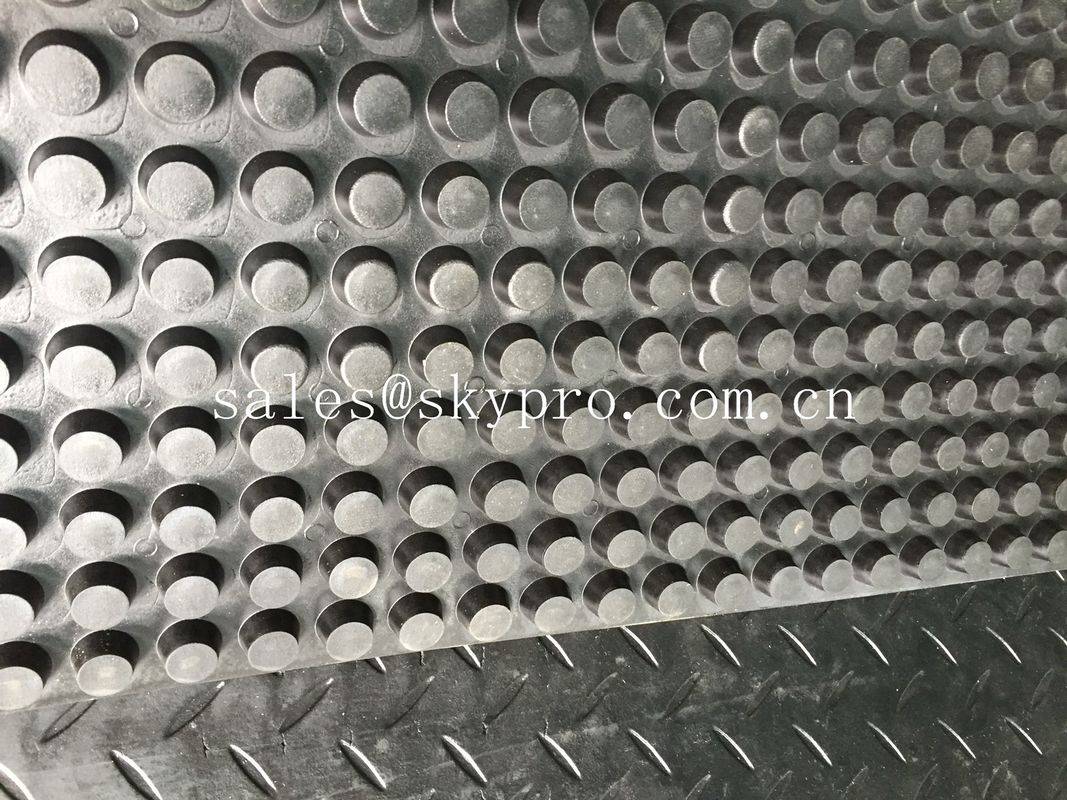 Professional China Anti-Slid Rubber Mat - Heavy weight rubber mats black color and high round button embossment top – Skypro