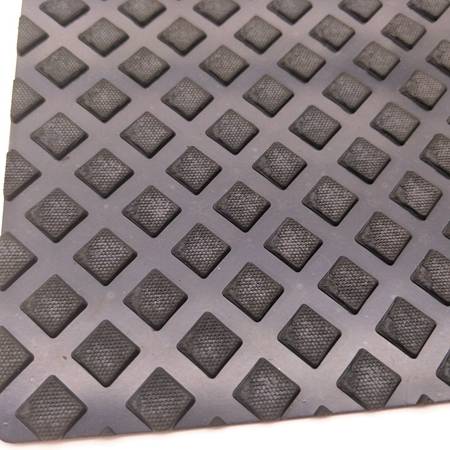 Black Checker Rubber Foot Mat Wear Resistant Anti Slip Matting