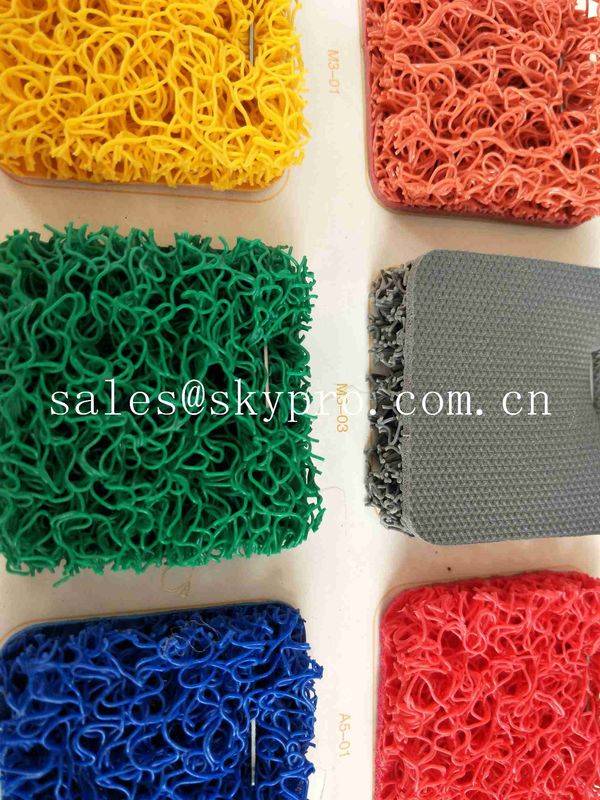 PVC Coil Outdoor Non – Slip Rubber Mats Double Colorful PVC Mat For Swimming Pool