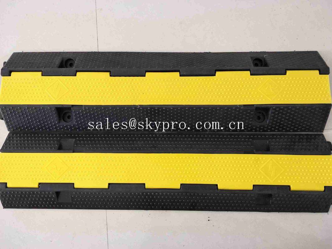 SGS Molded Rubber Products 1 Channel Heavy Duty Rubber Cable Tray Cable Protector