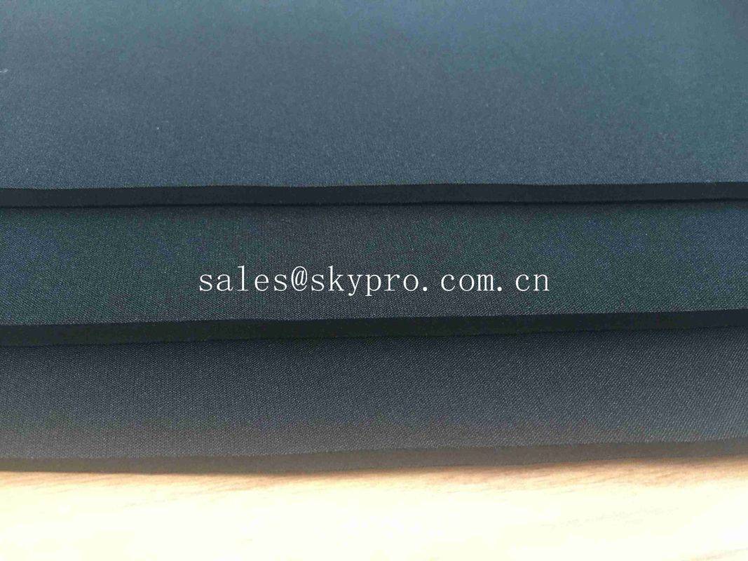 China wholesale Neoprene Laminated Fabric - 3mm Elastic Laminated Double Side N Fabric Fireproof Sealing Black CR Foam Neoprene Sheet – Skypro