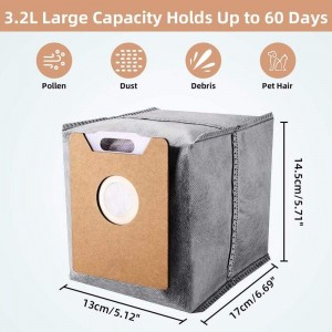 Disposal Deordorizing Replacement Vacuum Cleaner Bag for eufy G40+ / G40 Hybrid+ Robot Vacuum Cleaner Accessory