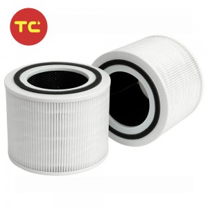 High Efficiency 3-in-1 Ture H13 Core 300 Filter Replacement Compatible with LEVOIT Air Purifier Core 300 / Core 300s