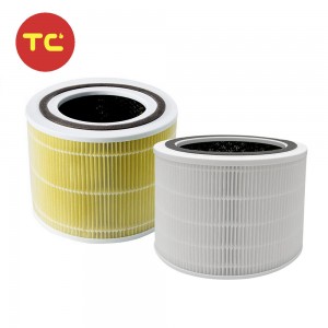 High Efficiency 3-in-1 Ture H13 Core 300 Filter Replacement Compatible with LEVOIT Air Purifier Core 300 / Core 300s