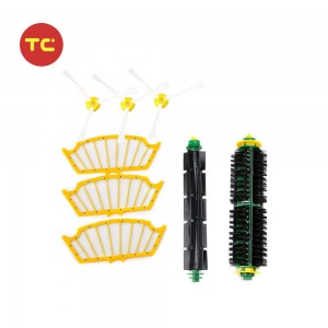 Vacuum Cleaner Filter & Bristle Flexible Brush Replacement for Irobot Roombas 500 Series 520 530 540 550 560 570 580 Parts