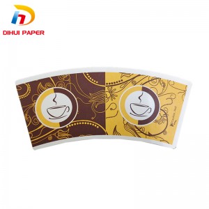 China Wholesale Stora Enso paper cup fan Exporters –  Customize Logo Printed Paper Cup Fan  – Dihui