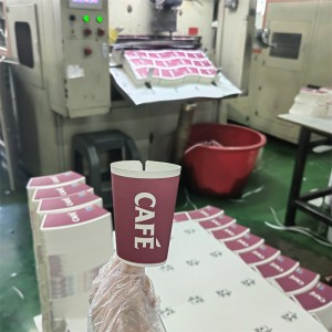 Флексографская печать 210 18 Gsm 9 унций Yibin бумажный стаканчик с покрытием Pe вентилятора