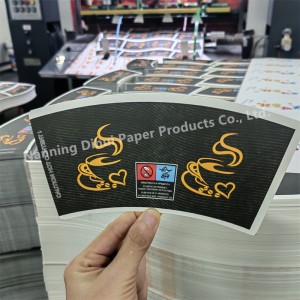 Veľkoobchodný papierový vejárový kelímok Papierový hárok potiahnutý PE na papierové kelímky