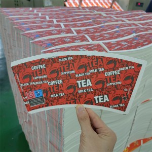 Flexo Printing 210 18 Gsm 9 Oz Yibin Paper Cup Fan Pe päällystetty