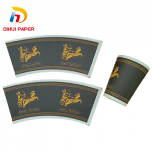 Factory Directly Wholeale Eco-Freindly Food Grade PE Coated Paper Raw Material Paper Cup Fan