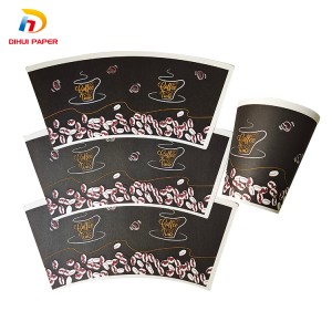 Proveïdor de la Xina Tasses de cafè paper fan_vending machine tasses de cafè paper fan_disposable coffee gots paper fan
