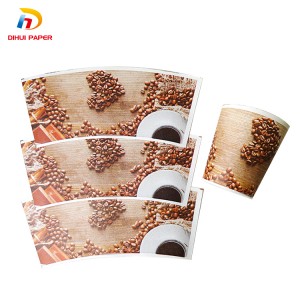 IOS Certificate Kraft Paper Cup Fan Wholesale Printed Coffee Paper Cup Fan nga adunay Private Logo