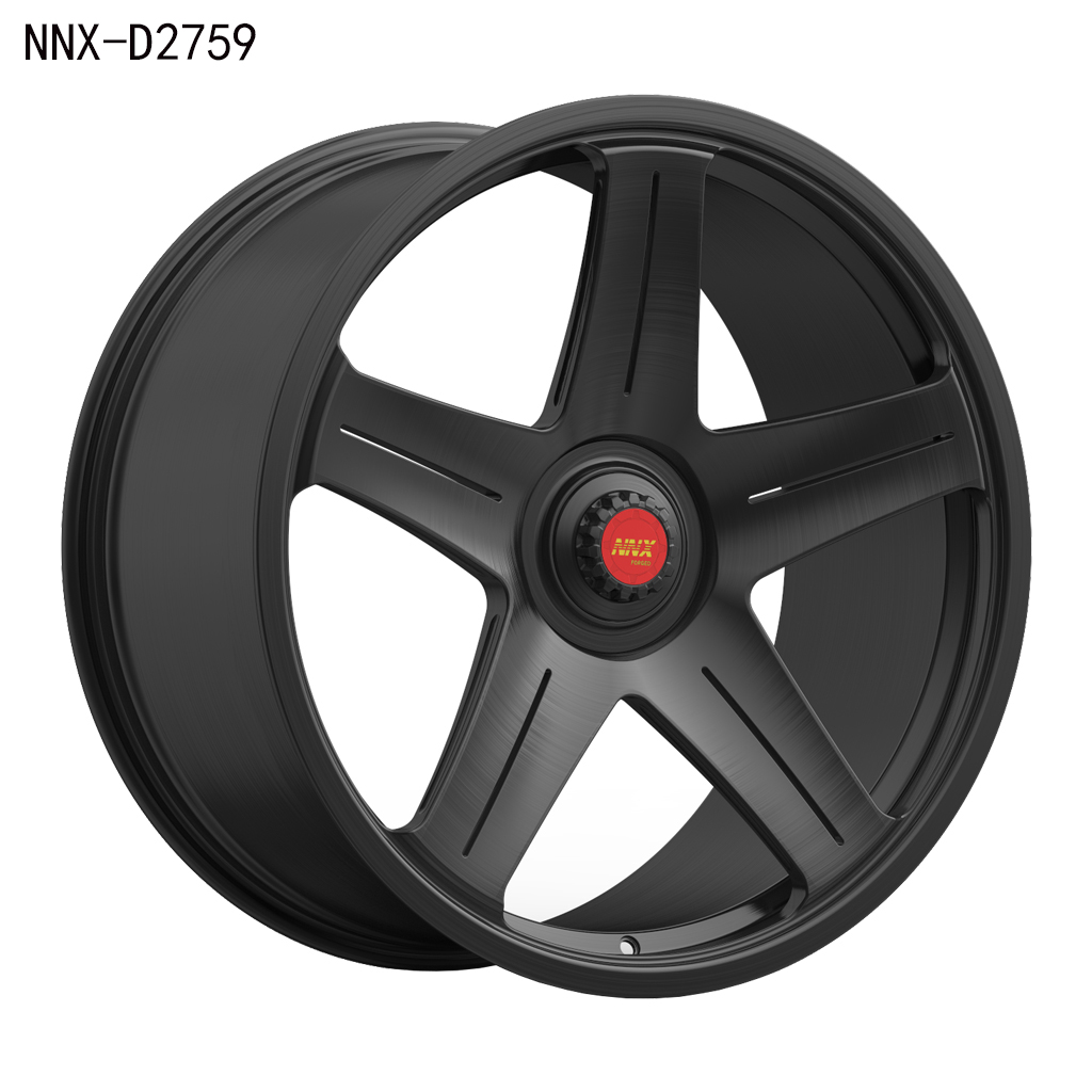 NNX-D2759 Cerchi in lega da 19 pollici in alluminio forgiato 17 18 19 20 21 22 pollici nero opaco zigrinato personalizzato per auto Cerchi in lega 5 × 112